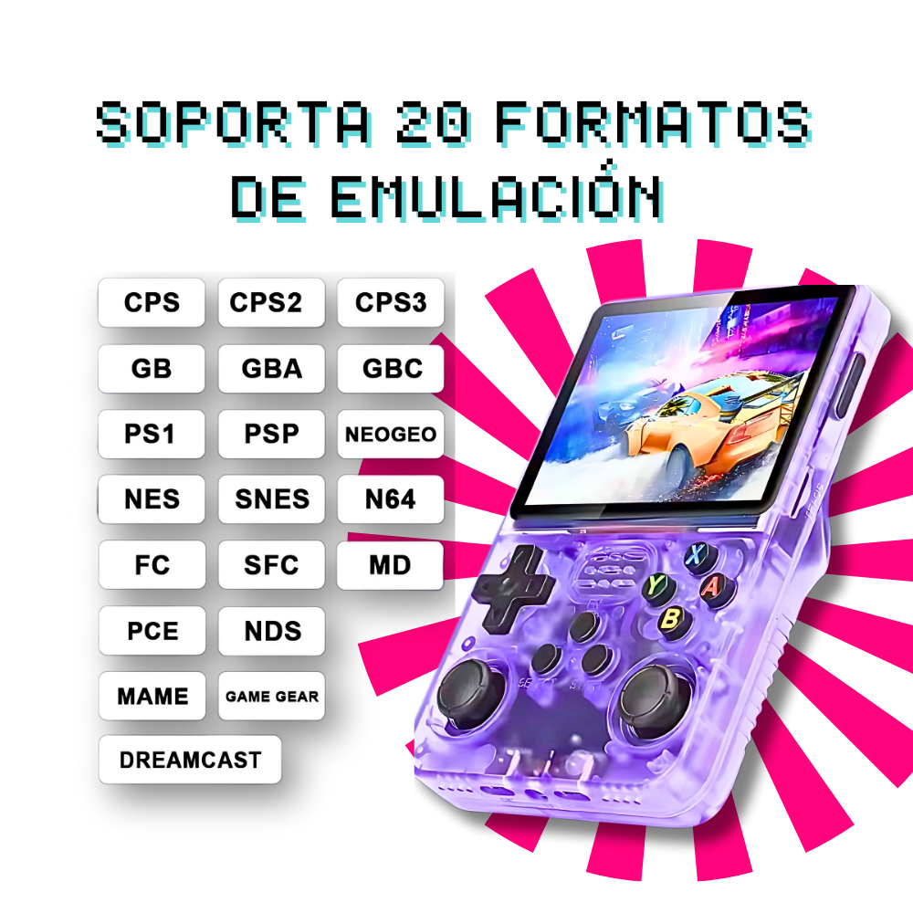 Consola Retro Portátil HD con 20,000 Juegos y Emulación Multisistema